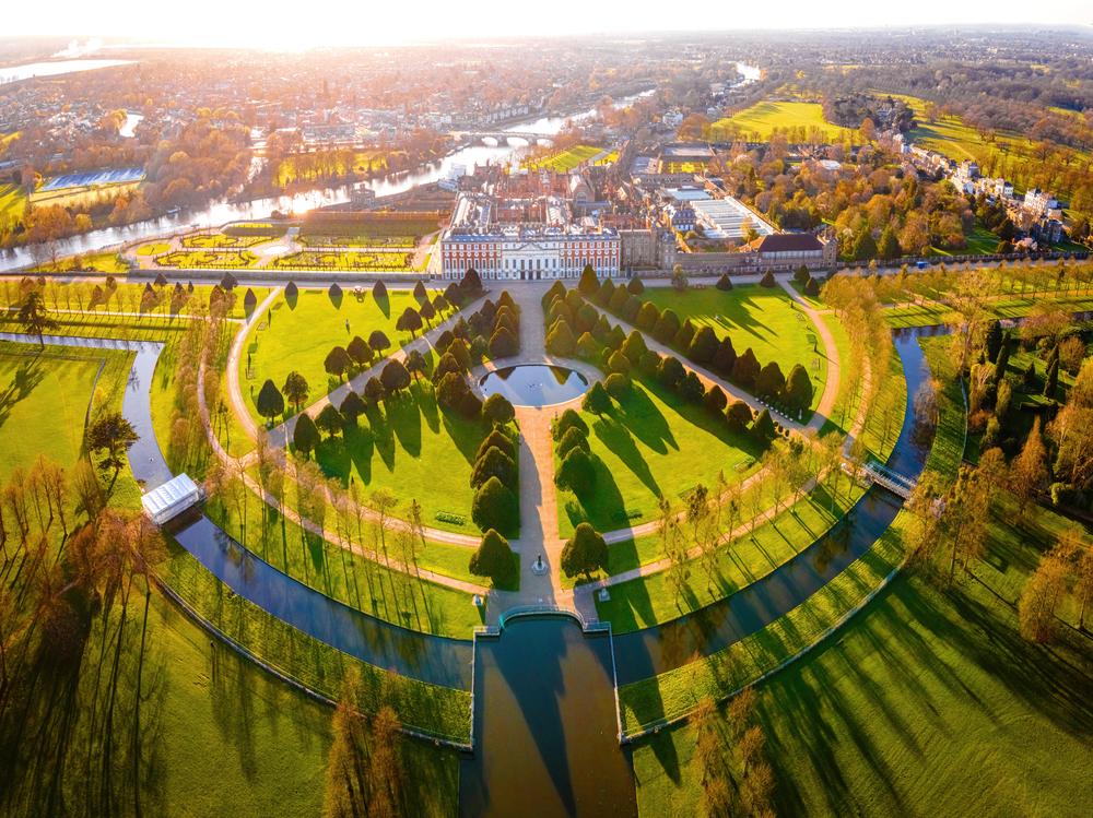 Luftbild Hampton Court Palace